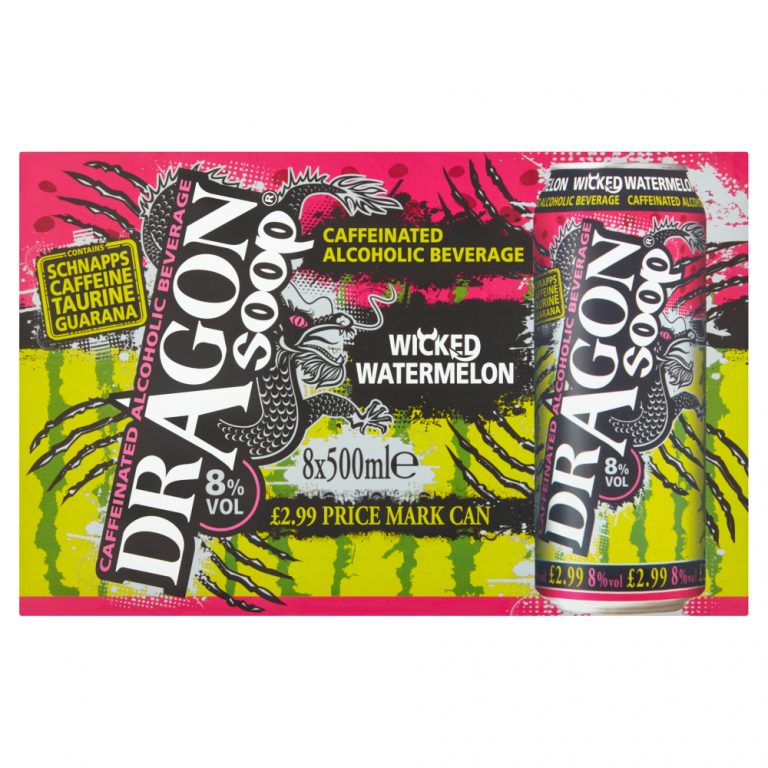 Dragon Soop Wicked Watermelon Caffeinated Alcoholic Beverage 500ml Can