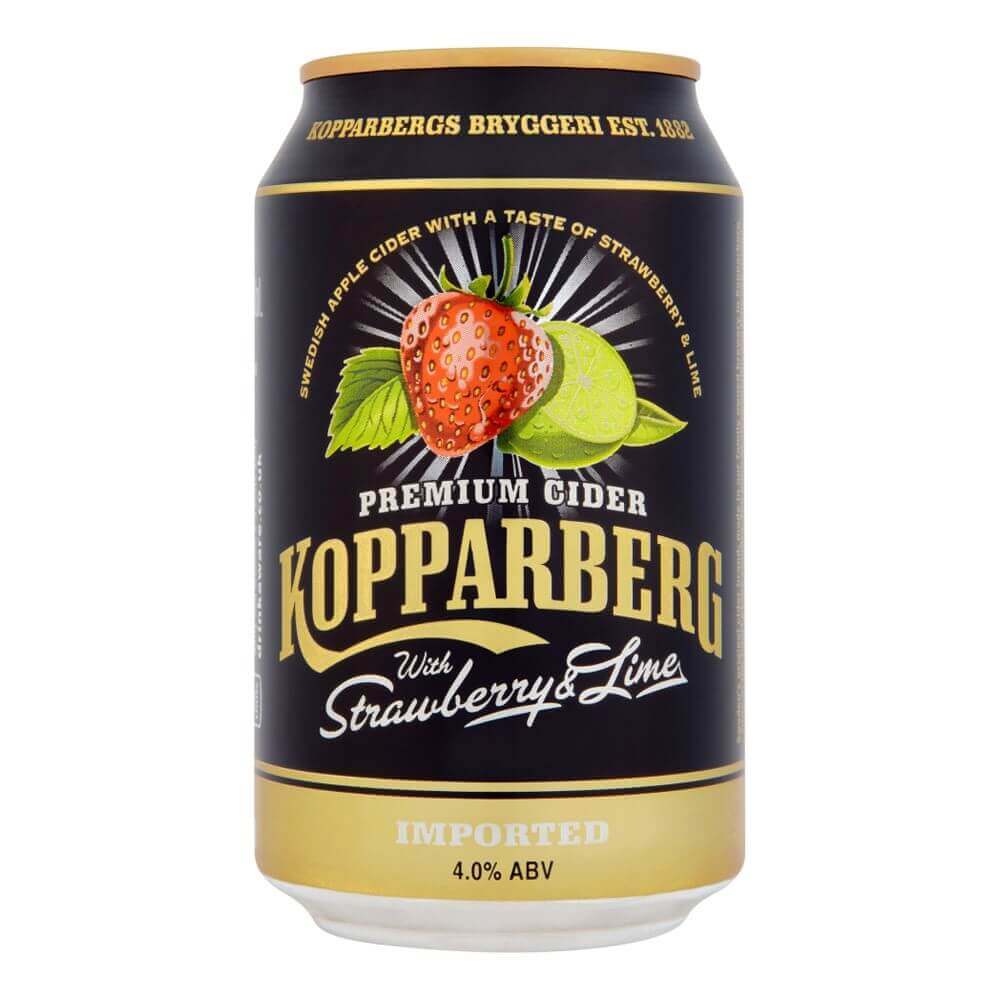 Kopparberg Strawberry & Lime Cider 330ml Can 4 Pack AFT DrinksCash & Carry