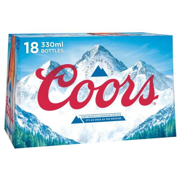 Coors Lager 330ml NRB 18 Pack AFT DrinksCash & Carry